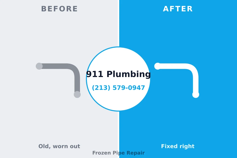 Before and after: plumbing repair Woodland, WA